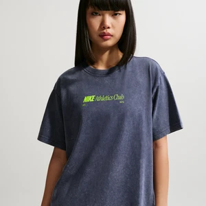 T-shirt damski oversize Nike Classic - Niebieski
