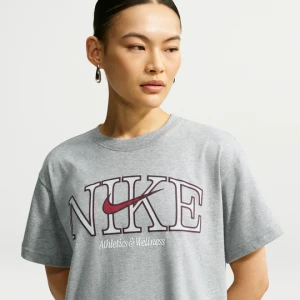 T-shirt damski oversize Nike Classic - Szary