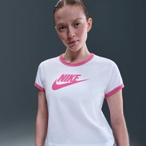 T-shirt damski Ringer z grafiką Nike - Biel