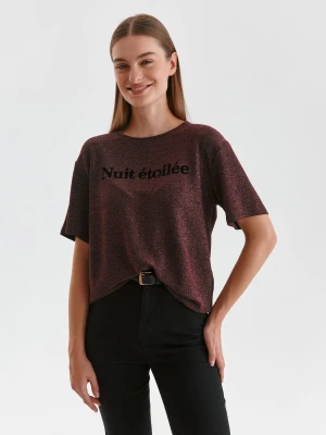 T-shirt damski różowy - SPO5811RO t-shirt krótki rękaw - TOP SECRET - Odzieżowy sklep internetowy TOP SECRET