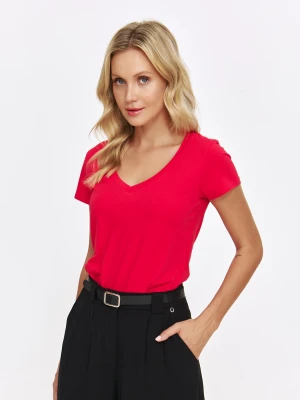 T-shirt damski różowy - SPO6249RO t-shirt krótki rękaw - TOP SECRET - Odzieżowy sklep internetowy TOP SECRET