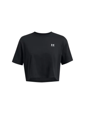 T-shirt damski Under Armour UA W Boxy Crop Logo Ss - czarny