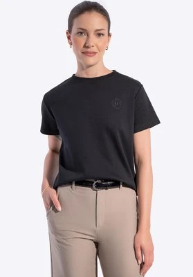T-shirt damski z bawełny czarny Wittchen