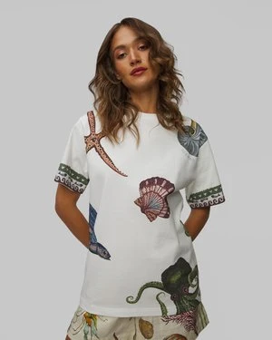 T-shirt damski z bawełny organicznej Alemais Bath House