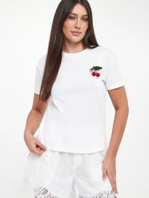 T-shirt damski z broszką TWINSET Twinset Milano