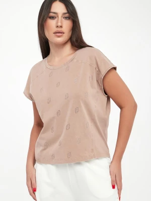 Zdjęcie produktu T-shirt damski z cyrkoniami LIU JO