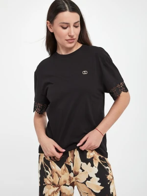 T-shirt damski z koronką TWINSET Twinset Milano