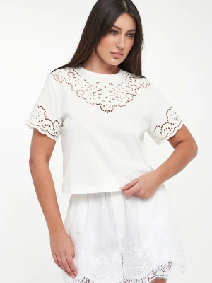 Zdjęcie produktu T-shirt damski z koronką TWINSET