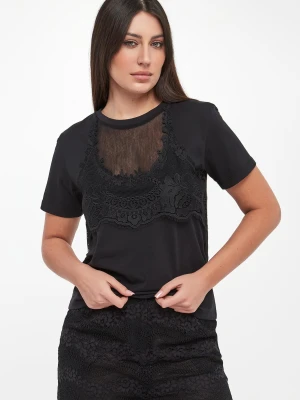 T-shirt damski z koronką TWINSET Twinset Milano