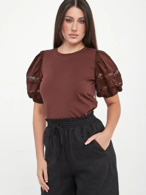 T-shirt damski z koronką TWINSET Twinset Milano
