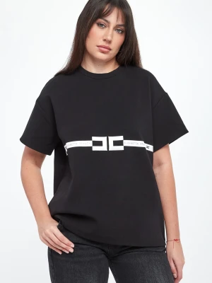 T-shirt damski z logo ELISABETTA FRANCHI