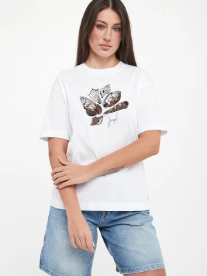 Zdjęcie produktu T-shirt damski z nadrukiem muszli Tristane JOOP!