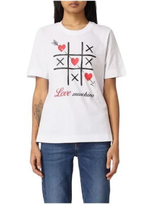 T-shirt Damski z tris printem Moschino