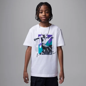 T-shirt dla dużych dzieci Air Jordan 5 Grape Escape Jordan - Biel