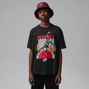 T-shirt dla dużych dzieci Authentic Jordan - Czerń