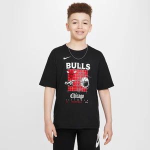 T-shirt dla dużych dzieci (chłopców) Max90 Nike NBA Chicago Bulls Courtside - Czerń