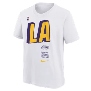 T-shirt dla dużych dzieci (chłopców) Nike NBA Los Angeles Lakers - Biel