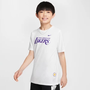 T-shirt dla dużych dzieci (chłopców) Nike NBA Los Angeles Lakers Essential - Biel