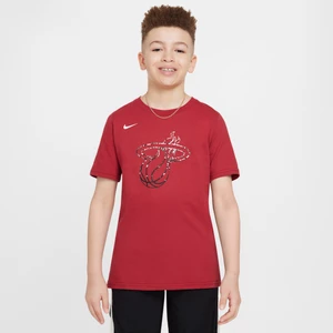 T-shirt dla dużych dzieci (chłopców) Nike NBA Miami Heat Essential - Czerwony