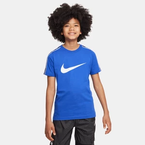 T-shirt dla dużych dzieci (chłopców) Nike Sportswear Repeat - Niebieski