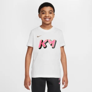 T-shirt dla dużych dzieci Dri-FIT Kylian Mbappé - Biel Nike
