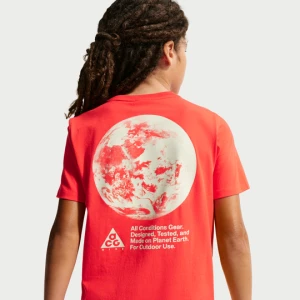 T-shirt dla dużych dzieci Dri-FIT Planet Earth Nike ACG - Czerwony