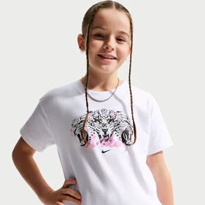 T-shirt dla dużych dzieci (dziewcząt) Nike - Biel