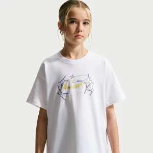 T-shirt dla dużych dzieci (dziewcząt) Nike - Biel