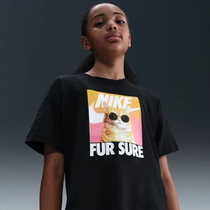 T-shirt dla dużych dzieci (dziewcząt) Nike - Czerń