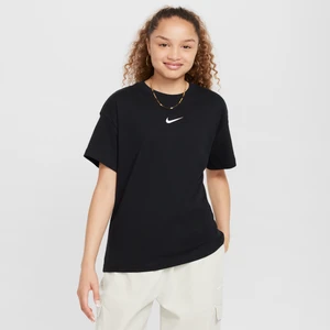 T-shirt dla dużych dzieci (dziewcząt) Nike Essential - Czerń