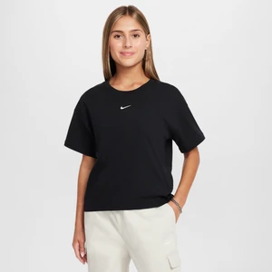 T-shirt dla dużych dzieci (dziewcząt) Nike Essential - Czerń