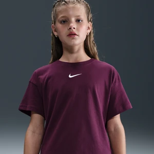T-shirt dla dużych dzieci (dziewcząt) Nike Essential - Czerwony