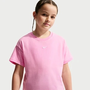 T-shirt dla dużych dzieci (dziewcząt) Nike Essential - Różowy
