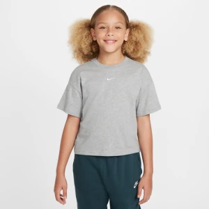 T-shirt dla dużych dzieci (dziewcząt) Nike Essential - Szary