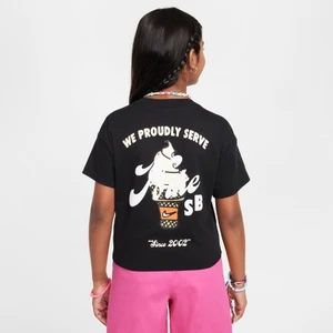 T-shirt dla dużych dzieci (dziewcząt) Nike SB - Czerń