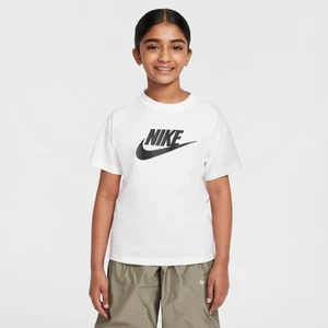 T-shirt dla dużych dzieci (dziewcząt) Nike Sportswear - Biel