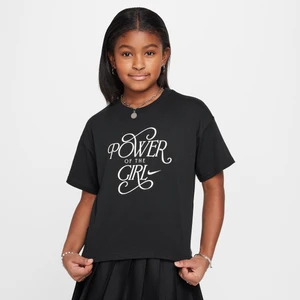 T-shirt dla dużych dzieci (dziewcząt) Nike Sportswear - Czerń