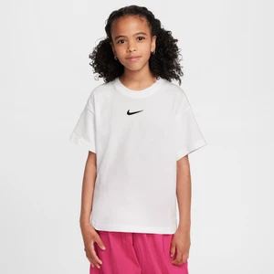 T-shirt dla dużych dzieci (dziewcząt) Nike Sportswear Essential - Biel