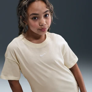 T-shirt dla dużych dzieci (dziewcząt) Nike Sportswear Essential - Brązowy