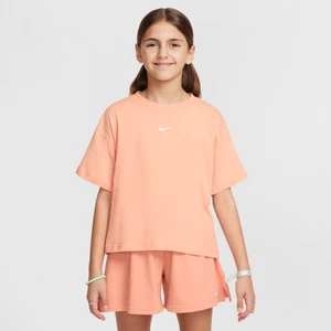 T-shirt dla dużych dzieci (dziewcząt) Nike Sportswear Essential - Pomarańczowy