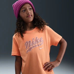 T-shirt dla dużych dzieci (dziewcząt) Nike Sportswear - Pomarańczowy