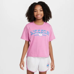 T-shirt dla dużych dzieci (dziewcząt) Nike Sportswear - Różowy