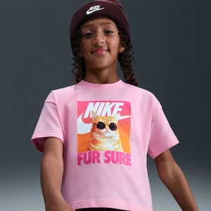 T-shirt dla dużych dzieci (dziewcząt) Nike Sportswear - Różowy