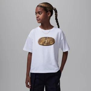 T-shirt dla dużych dzieci Jordan 1st Baby Blue - Biel