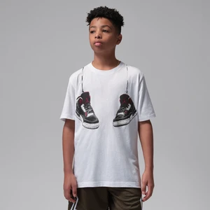 T-shirt dla dużych dzieci Jordan Hanging AJ3 - Biel