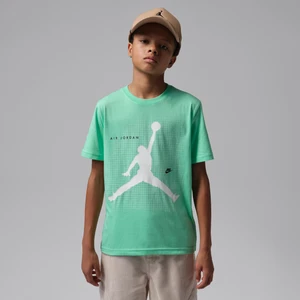 T-shirt dla dużych dzieci Jordan Jumpman Grid Blur - Zieleń