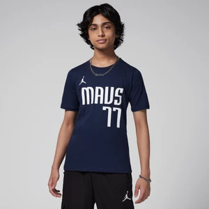 T-shirt dla dużych dzieci Jordan NBA Dallas Mavericks Statement Edition - Niebieski