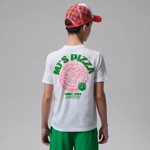 T-shirt dla dużych dzieci „MJ’s Pizza” Jordan - Biel