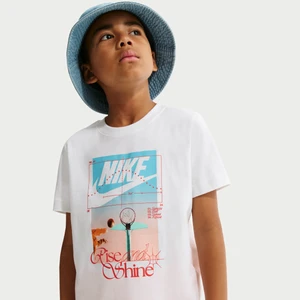 T-shirt dla dużych dzieci Nike - Biel