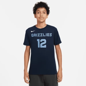 T-shirt dla dużych dzieci Nike NBA Ja Morant Memphis Grizzlies - Niebieski